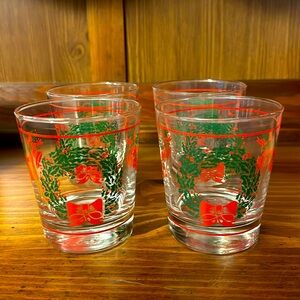 Christmas Cocktail Glasses Set of 4